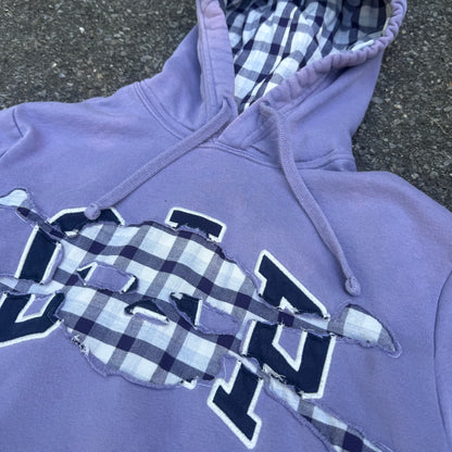 Purple GAP Plaid Skull Hoodie