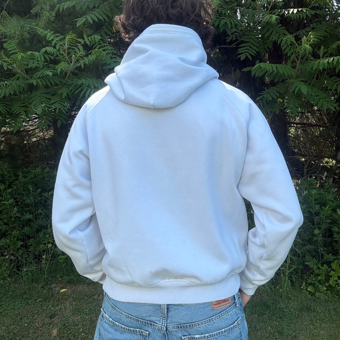 White & Blue Plaid Skull Hoodie