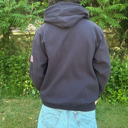USA Plaid Hood Zip Up
