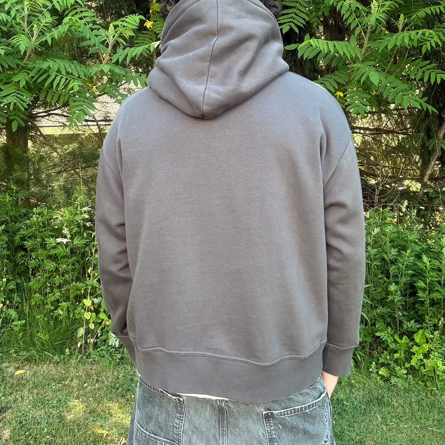 Grey & Red Plaid Skull Hoodie