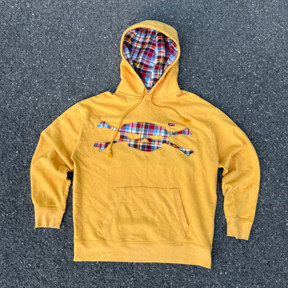 Yellow Levis Plaid Skull Hoodie