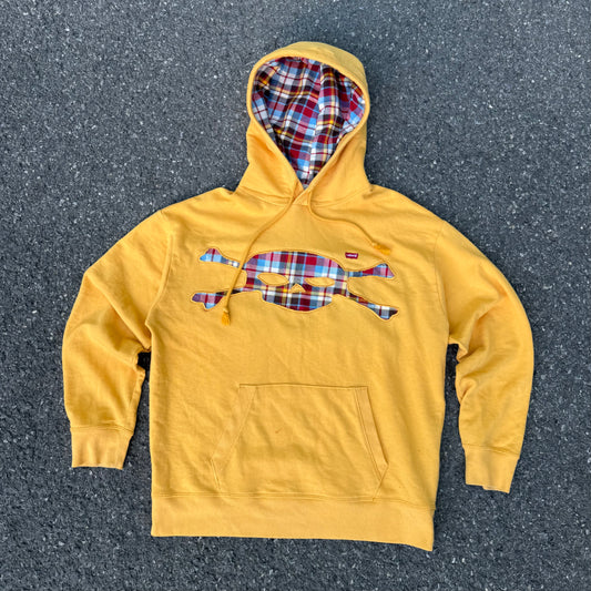 Yellow Levis Plaid Skull Hoodie