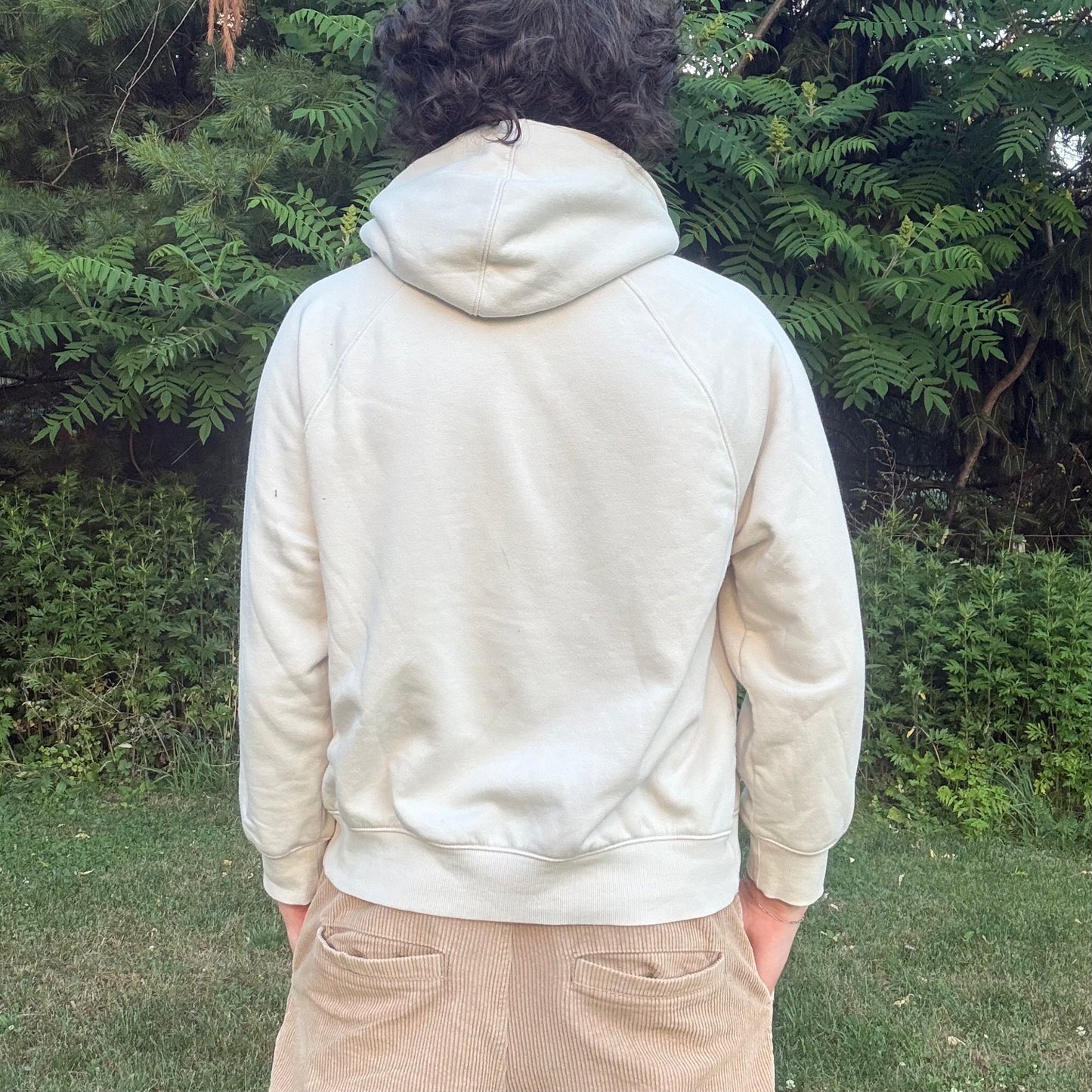 Beige Plaid Skull Hoodie