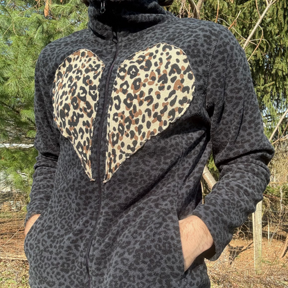 Camo Heart Fur Zip-up