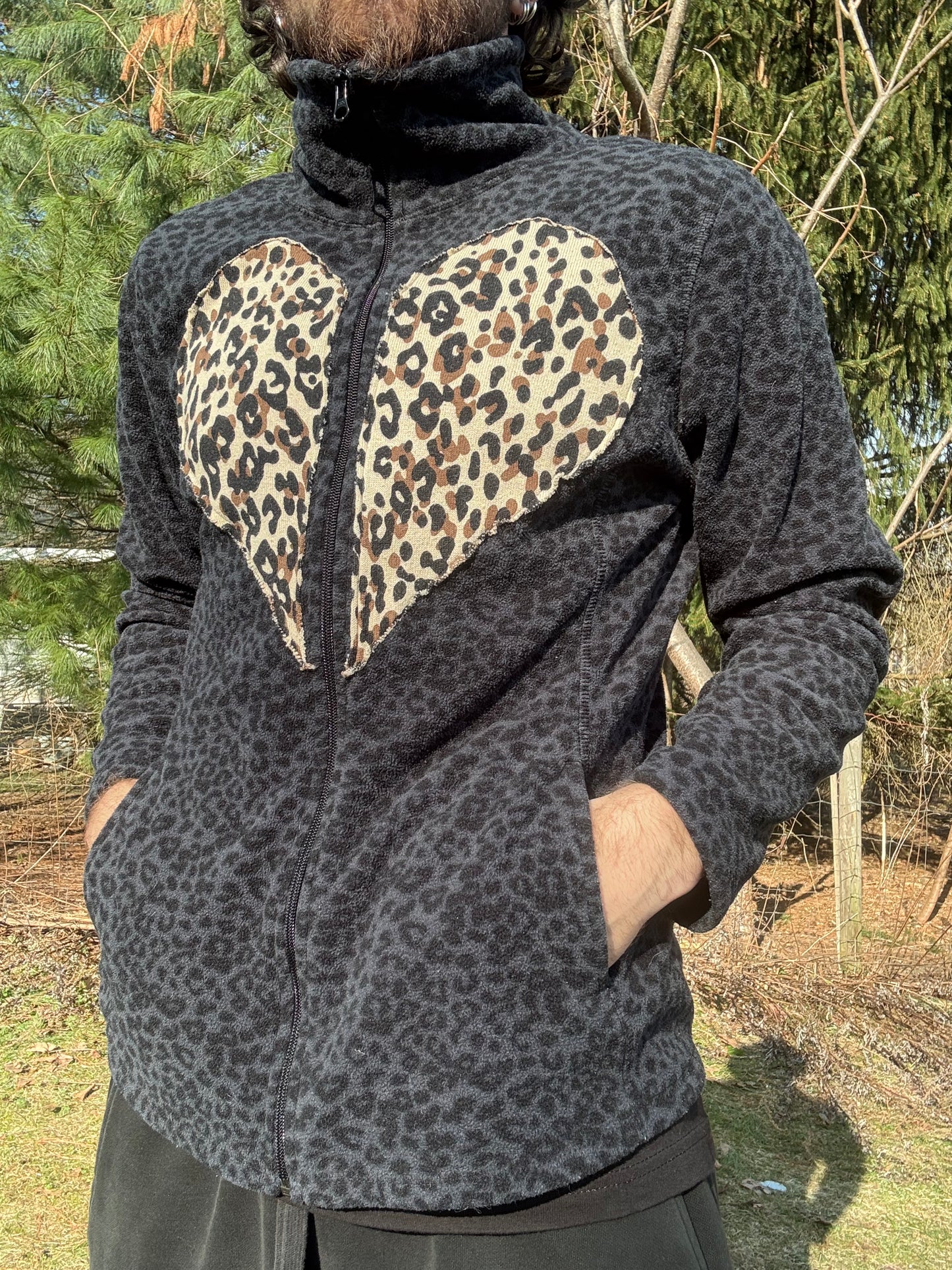 Camo Heart Fur Zip-up