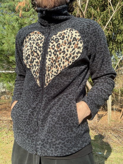 Camo Heart Fur Zip-up