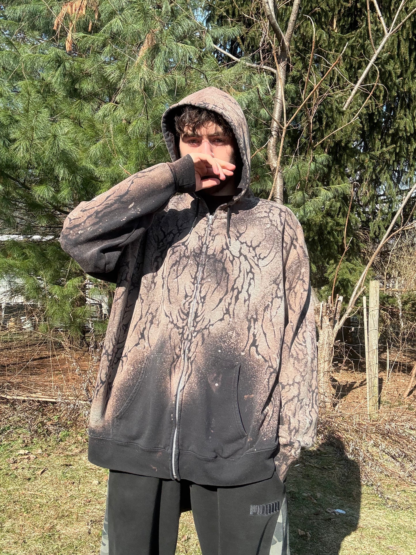 Oversized Hylism Camo Zip-Up