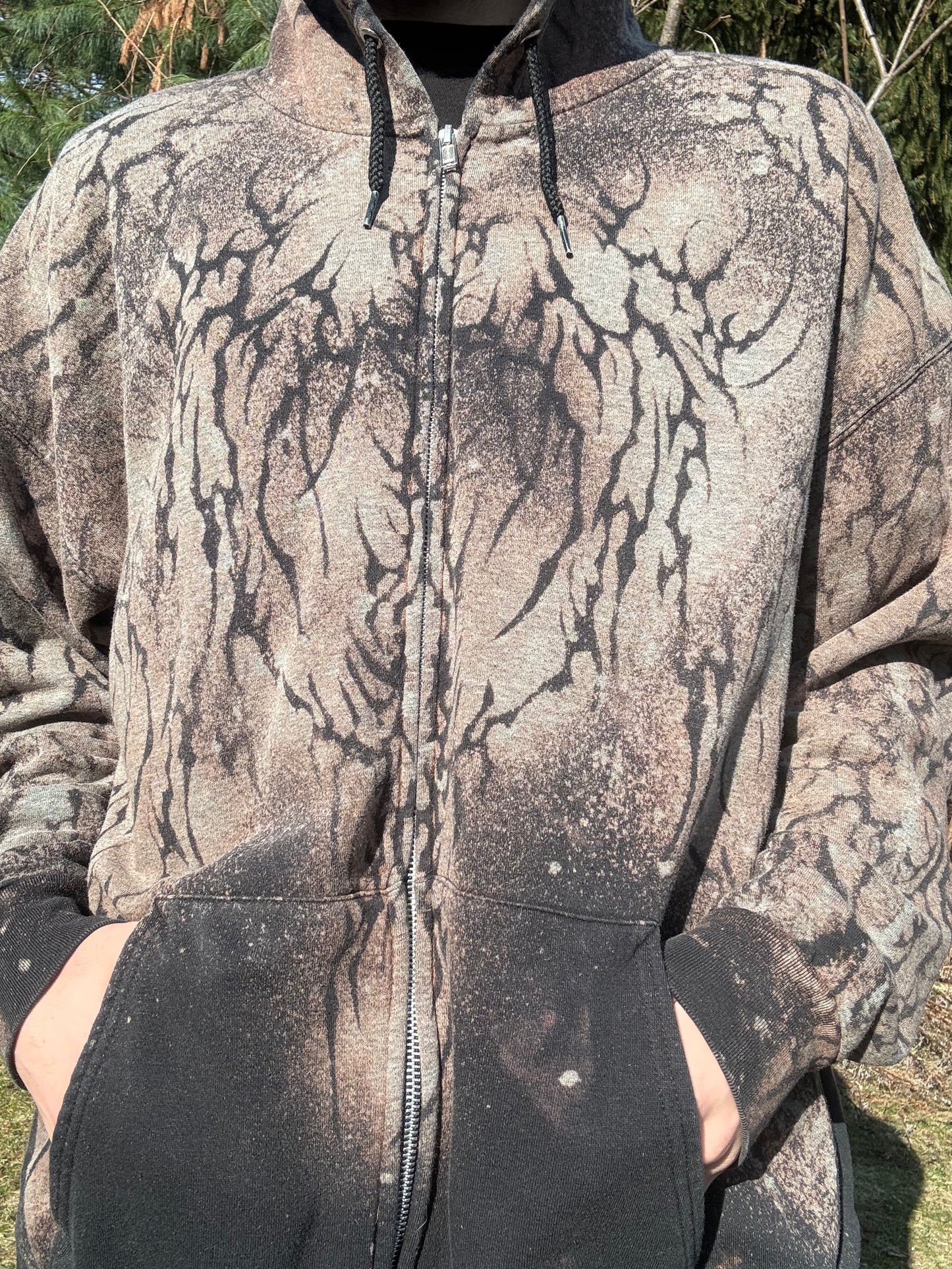 Oversized Hylism Camo Zip-Up