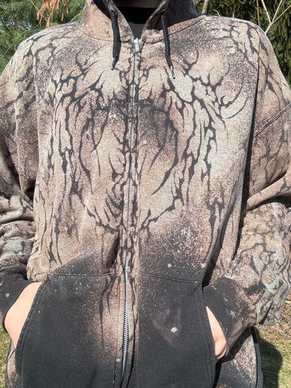 Oversized Hylism Camo Zip-Up