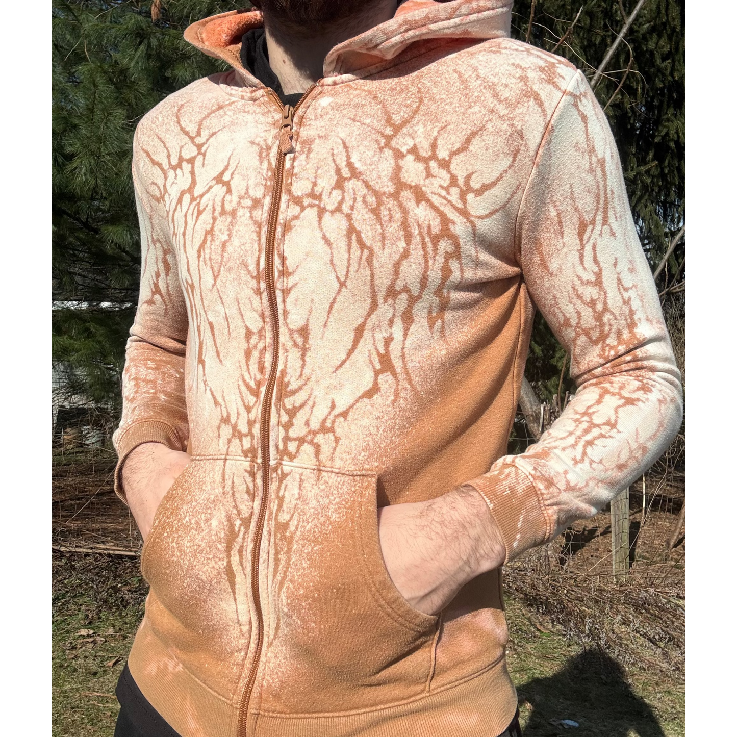 Hylism Orange Camo Zip-Up