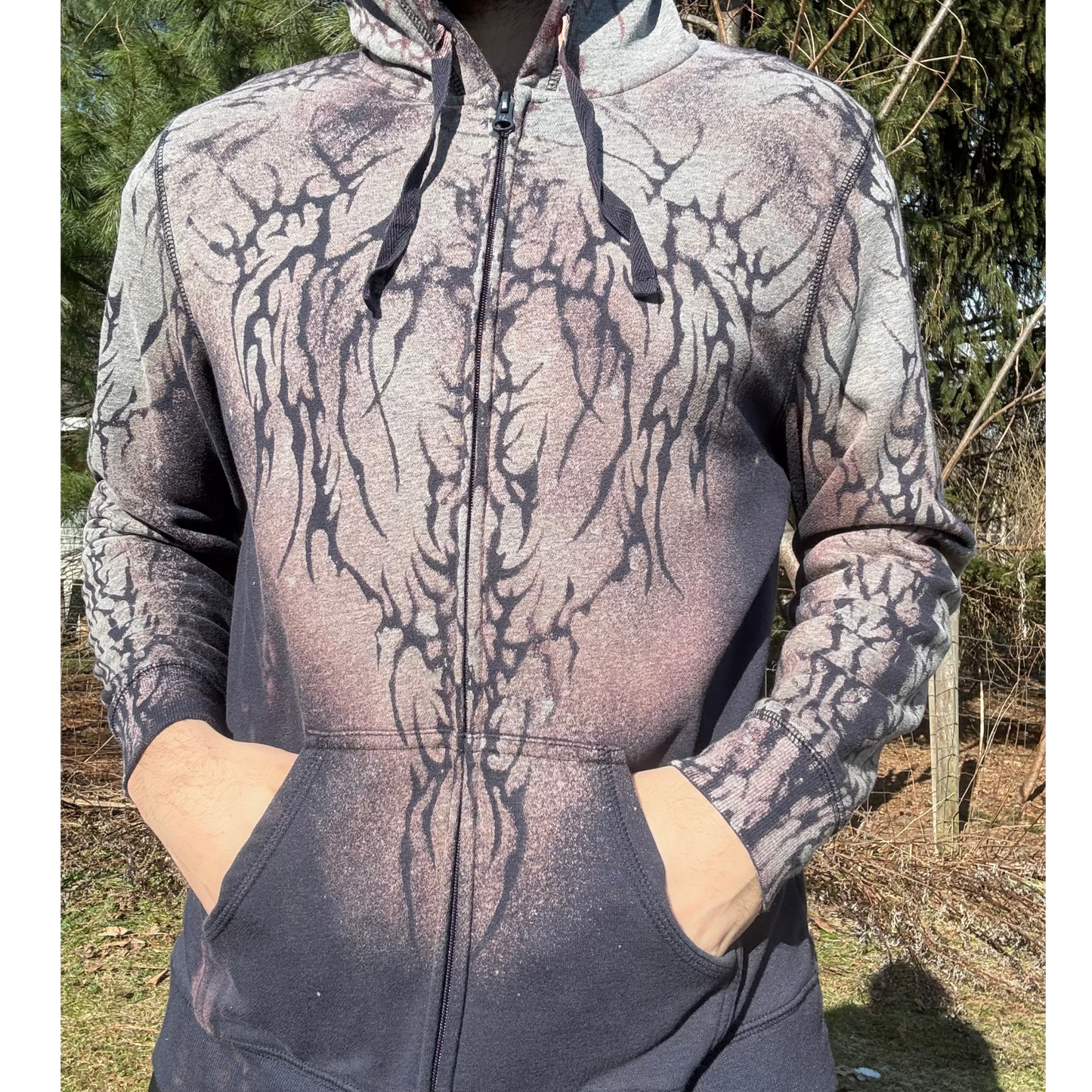 Hylism Dark Blue Camo Zip-Up