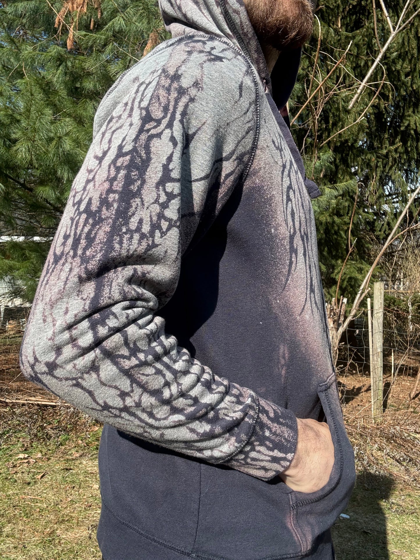 Hylism Dark Blue Camo Zip-Up