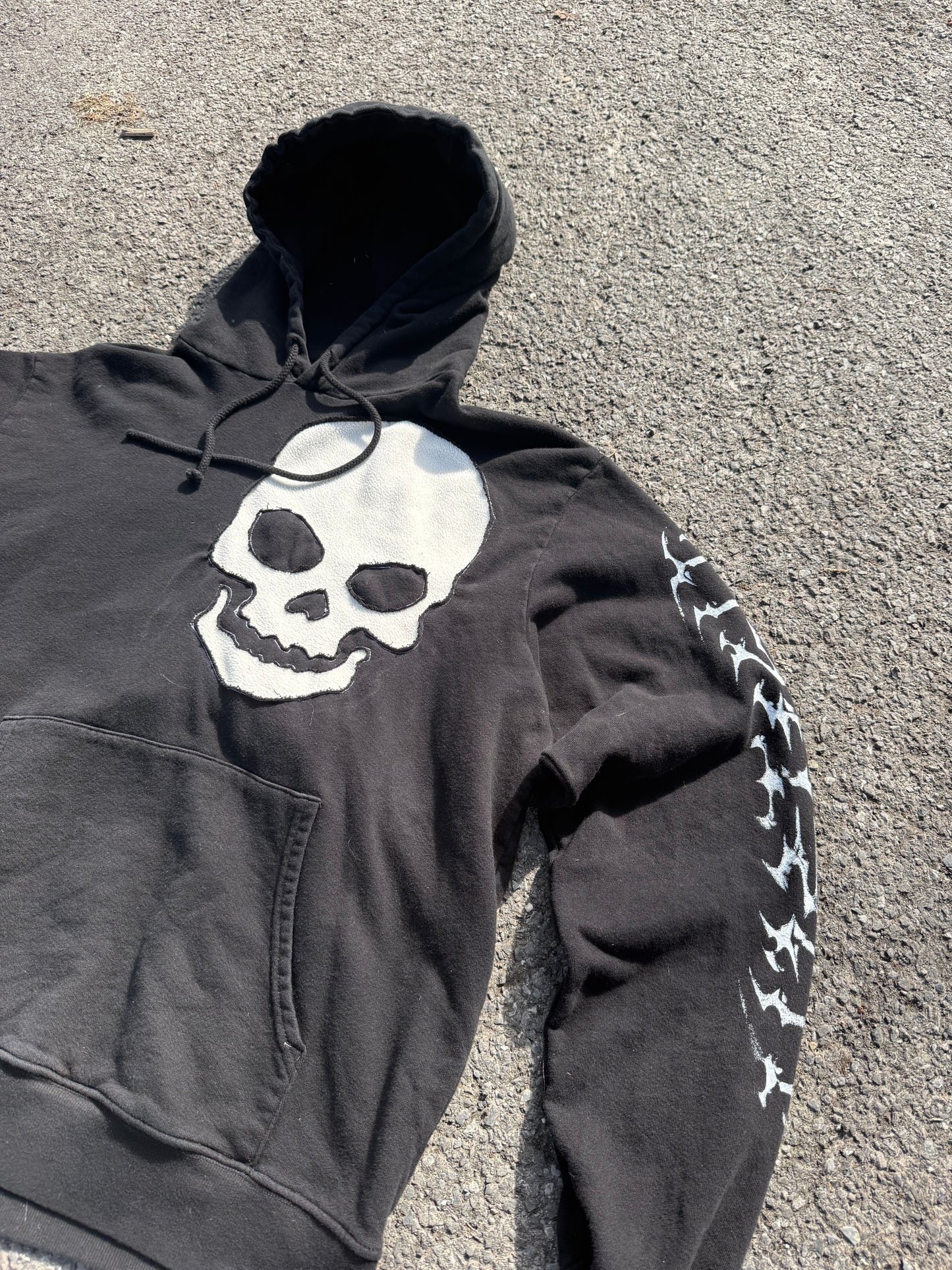 Hylism White Skull Hoodie