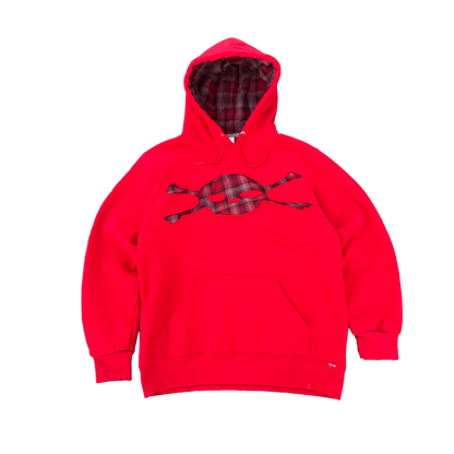Red Plaid Skull Hoodie