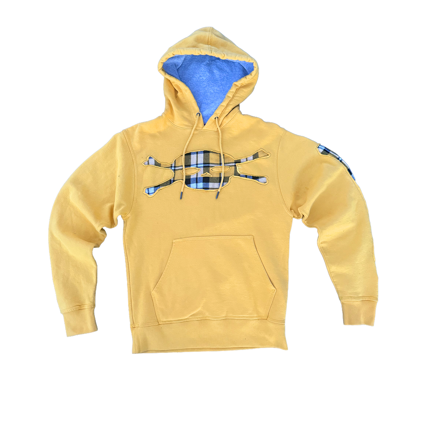 Yellow Plaid Skull Hoodie