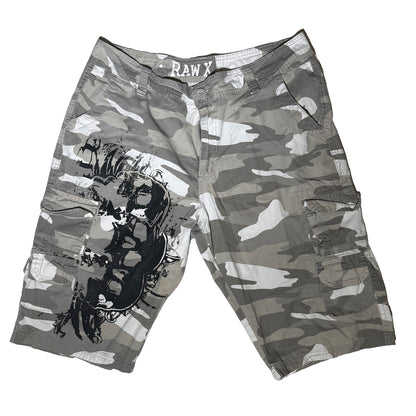 Winter Camo Skull Shorts
