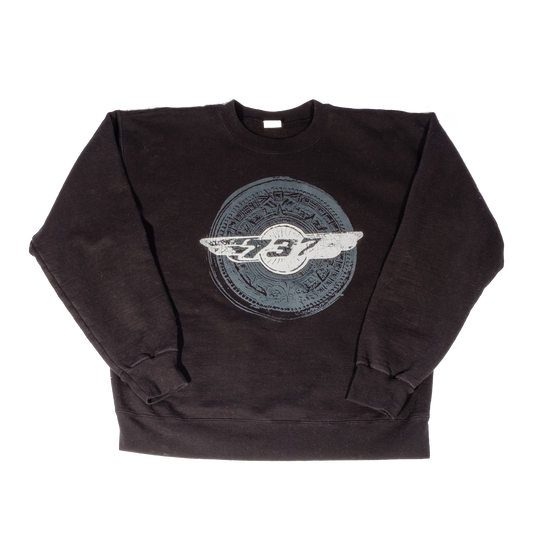 Cursed Flight 737 Black Crewneck