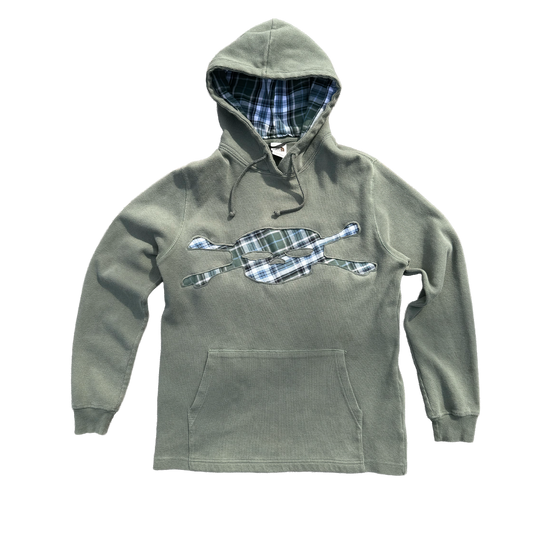 Green Plaid Skull Hoodie
